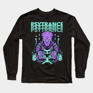 Psytrance Alien Ufo DJ Long Sleeve T-Shirt